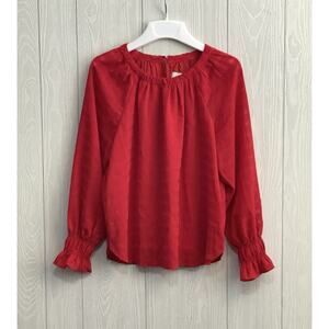 Loft Red Long Sleeve Top Petite SP